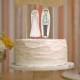 Wedding Cake Topper Set - Custom Cake Banner Kraft / Bride and/or Groom Cake Toppers
