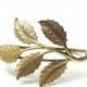 Leaf bracelet brass woodland leaves branch natural bridal elegant vintage style