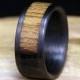 Jack Daniels Select Wood Carbon Fiber Wedding Band Or Ring Authentic Charred Barrel Wood