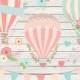 Hot air balloons clip art: "Hot Air Balloon Clipart" for wedding invitations, save the date cards, baby showers, birthday parties, scrapbook
