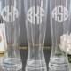 Monogrammed Spiegelau Beer Glasses - (ONE) Custom Engraved Beer Pilsner - Personalized Groomsmen Gift - Wedding Gift - Engagement Gift