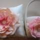 ON SALE Flower Girl Basket Ring Bearer Pillow Set - Pink Flower Girl Basket - Wedding Basket - Ring Bearer Pillow - Satin Flower Girl Basket