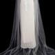 Wedding Veil with Crystal Edge, Cathedral Length Crystal Bridal Veil, 110 inch, White or Ivory Veil, Style 1027 'Felicia', Made to Order