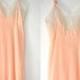 Vintage 40's Pink lingerie lace slip dress nightgown S / M