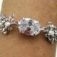 SALE Bridal Bracelet, Rhinestone Pearl Wedding Bracelet, CZ Bracelet, Wedding Jewelry