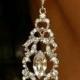 Victorian Style Chandelier Bridal Earrings, Vintage Style Bridal Wedding Earrings, STERLING SILVER Wedding Bridal Jewelry, FRANCESCA