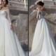 Spring Long Sleeve 2015 Wedding Dresses Off Shoulder Lace Illusion Cheap Wedding Ball Applique Bridal Gowns Dresses A-Line Chapel Train from Hjklp88,$124.61 
