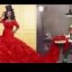 2014 New Oprah Show Scoop Neck 3/4 Long Sleeve Sexy Mermaid Big Train Wedding Dresses Luxury Ruffles Organza Wedding Dress Bridal Gown Online with $221.15/Piece on Hjklp88's Store 