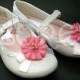 Mini Pink Daisy Shoe Clips for Girls