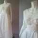 50s Tea Length Wedding Dress - 1950s Short Wedding Gown - Chiffon Full Skirt