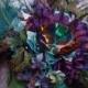 Peacock Diamond Bridal Bouquet in Jewel Tones - CUSTOM Created for You