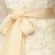 French Vanilla Cream Bridal Sash - Romantic Luxe Grosgrain Ribbon Sash - Wedding Sashes - Bridal Belt