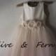 Ivory Flower girl dress ...... Organic sateen Cotton 2T-5  As Seen in Martha Stewarts Wedding Fall 2013