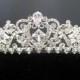 Bridal tiara, Gold Wedding tiara, Silver Bridal tiara, Gold bridal headpiece, Bridal headband, Rhinestone tiara