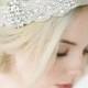 Vitoria  Wedding bridal headpiece crystal headband headpiece satin ribbon rhinestome headband
