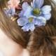 MELODY - Cornflower Blue Lavender Peach Pink Daisy Flower & Pip Berry Vine Spring Summer Bride Bridal Hair Clip Wedding Headpiece Ship Ready