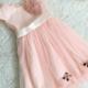 Designer Birthday Dress for Baby Girl in Peach Color