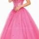 Beaded Sweetheart Tulle Ball Gown by Mori Lee 93012 Pink