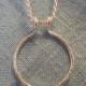 Duel Charm Holder Necklace Silver Engagement Ring Pendant Circle  JJDLJewelryArt