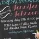 Vintage Chalkboard Bridal Shower Printable Party Invitation, Personalized Chalkboard Bridal Shower Invite