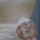 Bridal sash, belt  wedding sah, belt ,   handmade champagne,  off white  one  flower sash