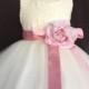 Ivory Wedding Bridal Bridesmaids Sequence Tulle Flower Girl Dress Toddler 9 12 18 24 Months 2 4 6 8 10 12 14