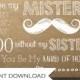 Rustic, Bridesmaid Ask for the Sister- Will You Be My Maid of Honor? Instant Download-Customization NOT Included