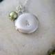 Personalized Locket Necklace, Silver Locket Pendant, Personalized Initial Necklace, Monogram Locket,Personalized Jewelry, Bridesmaid Jewelry