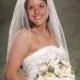 Waist Length Bridal Veil Ivory Tulle Single Layer Wedding Veil Plain Edge White Veils 30 Inch