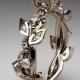 14kt Rose Gold Diamond Leaf,vine Wedding,engagement Ring, ADLR59