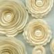 Pearl Sand Ivory Rose Spiral Paper Flowers for Weddings, Bouquets, Events and Crafts
