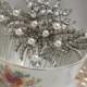 Bridal Comb , Bridal Pearly Comb ,Rhinestone Hair comb with Swarovski Pearls  - Raphaela