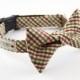 Autumn Mini Plaid Dog Bow Tie Collar