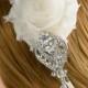 Wedding Hair Accessory /white or Ivory cream Wedding Hair Flowers/Wedding Hair Piece / Bridal Hair Accessories / Bridesmaids Hair/ headband