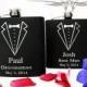 Wedding Gift for Men - 1 Personalized Groomsmen Gift, Groomsmen Flasks, Groomsman Gift, Best Man Gift, Wedding Gift, Tuxedo Flask