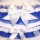 SALE Handmade Wedding Garter Set  New York Giants l  NY Keepsake Toss rww 0