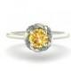 Natural Yellow Sapphire & Diamonds Wedding and Engagement ring, Venetian Collection by Bridal rings