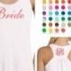 Set of 5 Bride & Bridesmaids Tank Tops - Wedding Day - Bachelorette Party - Bridal Party Shirts