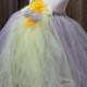 Grey Flower Girl Dress - Lemon Yellow Grey Birthday Party Dress - Grey Yellow Flower Girl Dress - Grey Yellow Wedding - Sunflower Dress