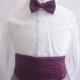 Boy Vest with Cummerbund in Purple Plum for Ring Bearer, Communion, Wedding in Size S, M, L