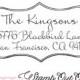 Return address stamp Clear Block classic layout great for wedding invitations