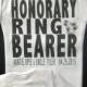 Personalized HONORARY ring bearer t-shirt or onesie wedding getting married bride groom