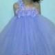 Lavender flower girl dress/ Junior bridesmaids dress/Lavender Flower Girl/ Flower girl pixie tutu dress/ Rhinestone tulle dress
