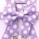 Lilac Bow Tie and Suspenders:  Boys Lilac Suspenders, Polka Dot Bow Tie, Lilac Toddler Suspenders, Lavender, Purple, Ring Bearer