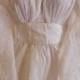 Vintage wedding dress ivory sheer embroidered top taffeta skirt ruffles small