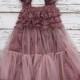 Flower girl dress. lace flowergirl dress. Shabby chic vintage dress. Dusty rose flower girl dress. Dusty pink Toddler lace dress.