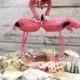 beach wedding cake topper-Tropical destination-wedding cake topper-Flamingo-Flamingo wedding cake topper-