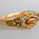 Art Nouveau Bracelet. Leaves. Amber Glass Stone. Bridal Wedding.