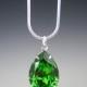 Fern Green Rhinestone Necklace Wedding Jewelry Bridesmaid Necklace Swarovski Emerald Green
