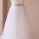Single Shoulder Side Strap Boho Style Flower Wedding Bridal Dress also Great for  Beach Wedding